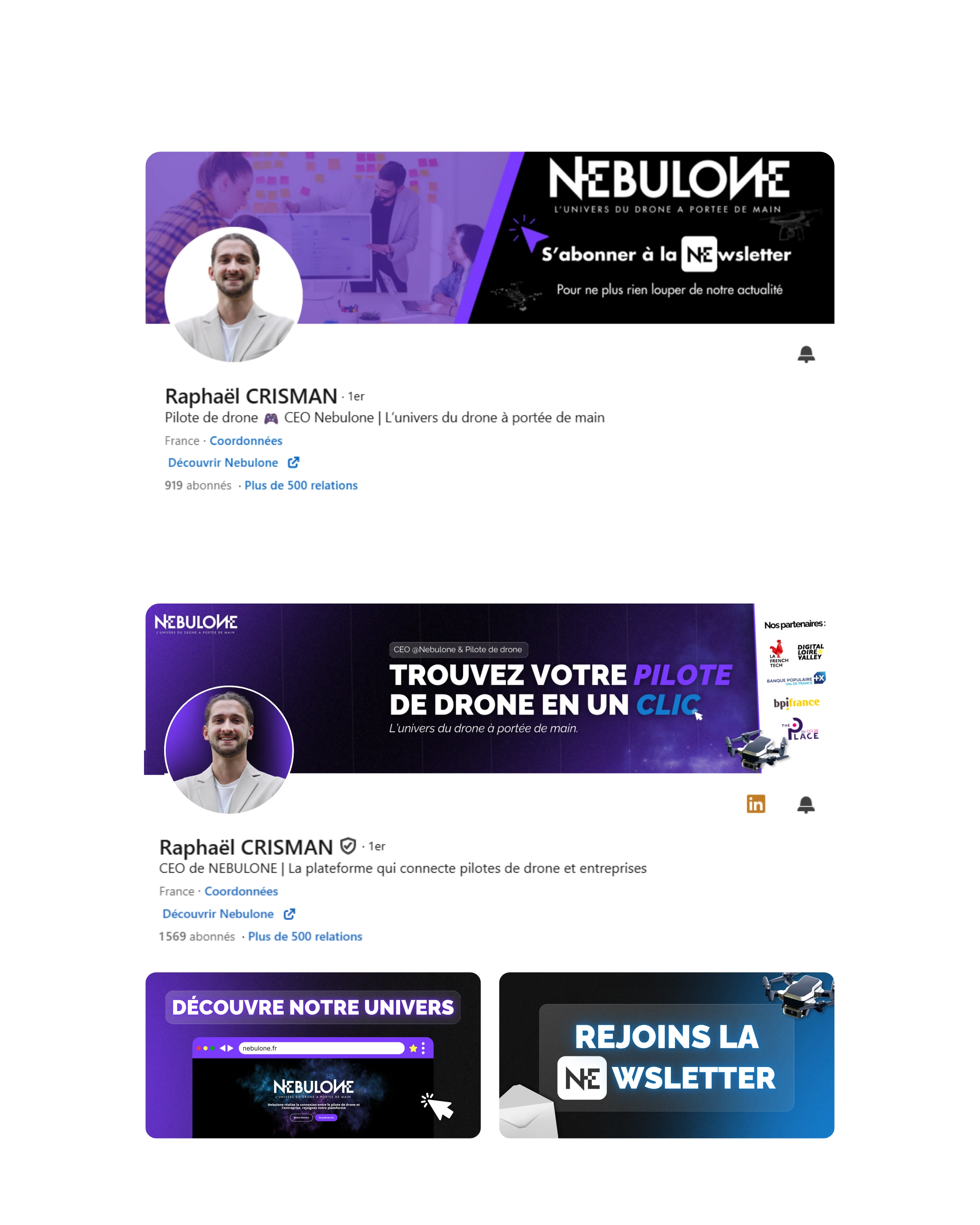 Profil LinkedIn de Nebulone