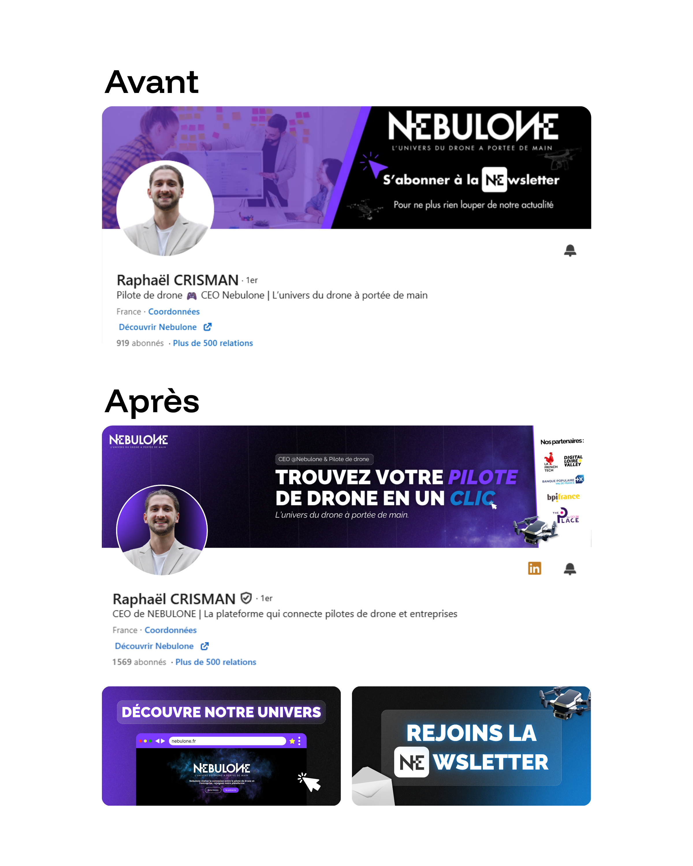 Profil LinkedIn de Nebulone